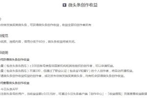 微头条傻瓜式操作，短期日赚上百，长期月入上万的项目