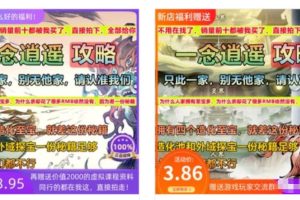 [淘宝蓝海虚拟游戏攻略]分享淘宝蓝海虚拟游戏攻略商品，附复盘经验+优化玩法