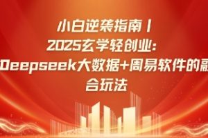 小白逆袭指南，2025玄学轻创业：Deepseek大数据+周易算法的融合玩法