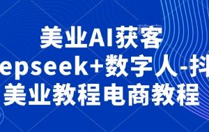 美业AI获客Deepseek+数字人-抖音美业教程电商教程