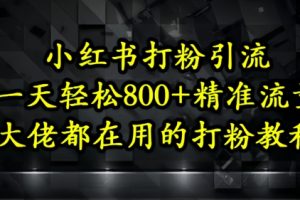 小红书打粉引流，一天轻松500+精准流量，大佬都在用的打粉教程