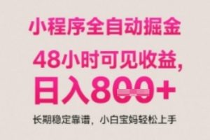 小程序自动挂G打金，无任何技术要求，没有时间限制，日入多张+长期稳定靠谱【揭秘】