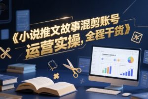 小说推文故事混剪账号运营实操，全程干货