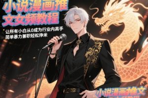 小说漫画推文女频教程，让所有小白从0成为行业内高手，简单暴力兼职轻松挣米