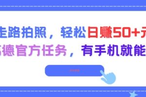 走路拍照，轻松日入50+!高德官方任务，有手机就能干