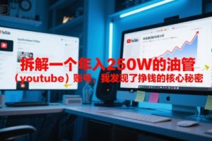 付费文章：拆解一个年入250W的油管（youtube）账号，我发现了挣钱的核心秘密