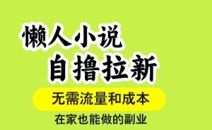 懒人小说自撸拉新，无需流量，一个账号一条作品就可以打爆收益，在家也能轻松做的副业【揭秘】