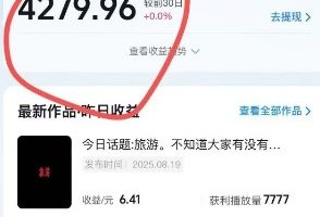 抖音视频号新赛道今日话题今日语录，撸伙伴计划跟视频号分成