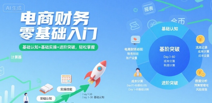 电商财务零基础入门,基础认知+基础实操+进阶突破,轻松掌握插图 电商财务零基础入门,基础认知+基础实操+进阶突破,轻松掌握