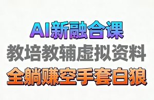 育儿教学教培新玩法，AI生成教学视频，市场大，操作简单，变现天花板非常高