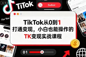 TikTok从0到1打通变现，小白也能操作的TK变现实战课程