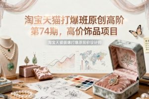 淘宝天猫打爆班原创高阶第74期，高价饰品项目
