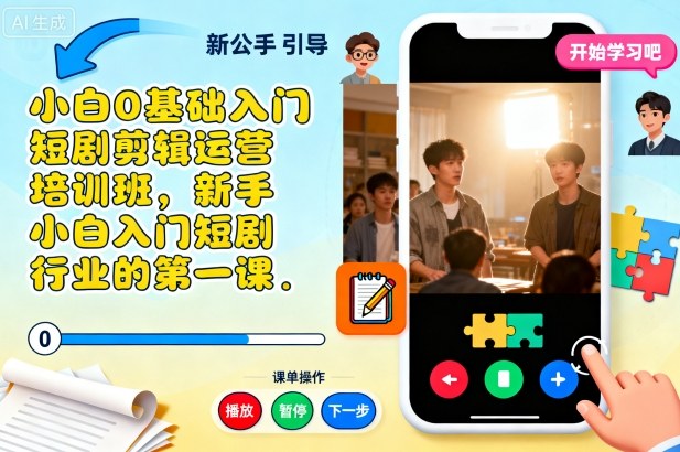 小白0基础入门短剧剪辑运营培训班,新手小白入门短剧行业的第一课插图 小白0基础入门短剧剪辑运营培训班,新手小白入门短剧行业的第一课