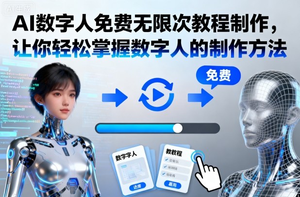 AI数字人免费无限次教程制作,让你轻松掌握数字人的制作方法插图 AI数字人免费无限次教程制作,让你轻松掌握数字人的制作方法