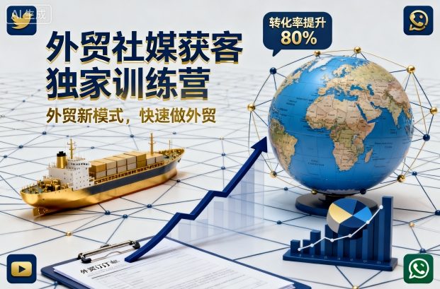 外贸社媒获客独家训练营,外贸新模式,快速做外贸插图 外贸社媒获客独家训练营,外贸新模式,快速做外贸