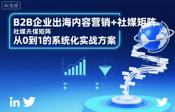 B2B企业出海内容营销+社媒矩阵,从0到1的系统化实战方案插图 B2B企业出海内容营销+社媒矩阵,从0到1的系统化实战方案