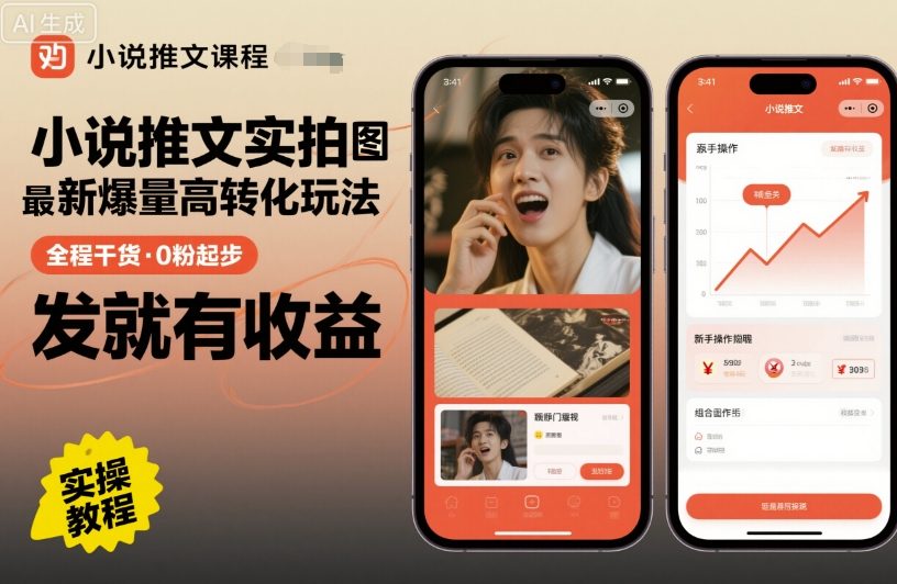 小说推文实拍双图文最新爆量高转化玩法,全程干货,0粉起步,发就有收益插图 小说推文实拍双图文最新爆量高转化玩法,全程干货,0粉起步,发就有收益