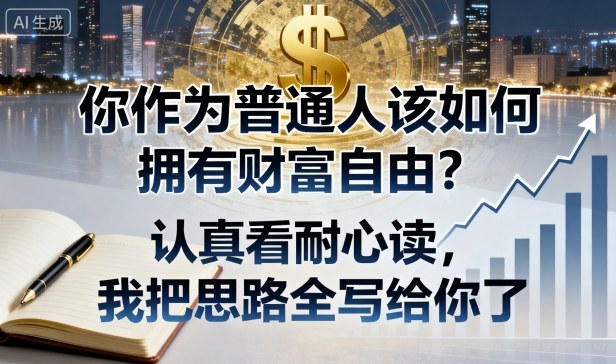 付费文章：你作为普通人该如何拥有财富自由？认真看耐心读，我把思路全写给你了
