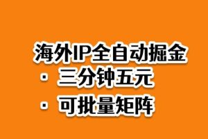 海外ip全自动掘金，2025必做蓝海项目，3分钟落地，矩阵直接开干【揭秘】